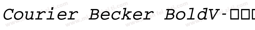 Courier Becker BoldV字体转换